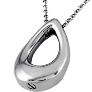 Tear Drop Necklace Silver